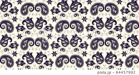 Rectangular seamless Boho Print vector design for 64457992