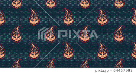 Rectangular seamless Boho Print vector design for 64457995