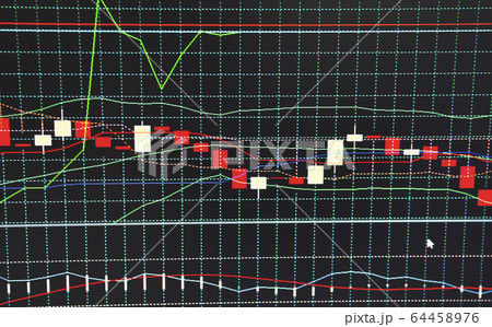 Financial Foreign Exchange Chart on Black Background Financial Foreign Exchange Chart on Black Background 64458976