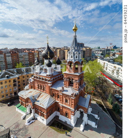 Nizhny Novgorod. Church of the Saviour in Poltava. Sunny summer day. 64459231