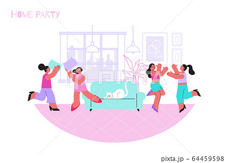 Pajama Party Flat Composition Pajama Party Flat Composition 64459598