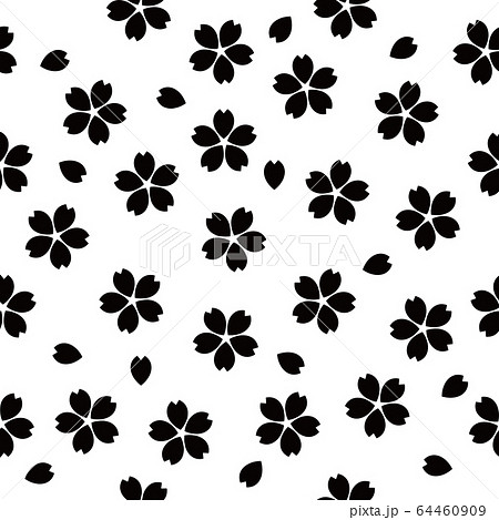 日本の伝統模様パターン　桜 64460909