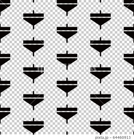 日本の伝統模様パターン　独楽 64460913