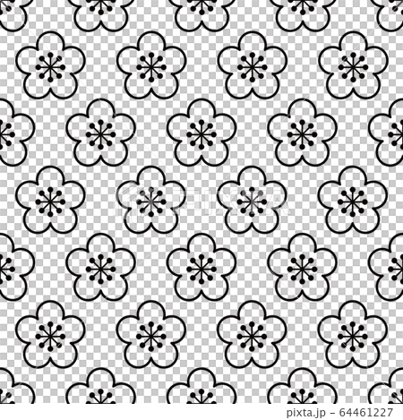 Japanese traditional pattern plum blossom 64461227