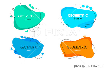Flat geometric vector banners. Flat geometric vector banners. 64462592