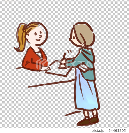 チェックインをする女性 64463205