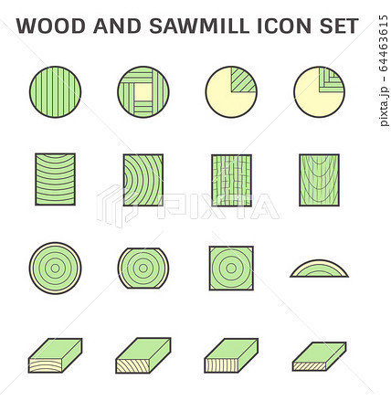 Wood cutting work and sawmill industry vector icon Wood cutting work and sawmill industry vector icon 64463615