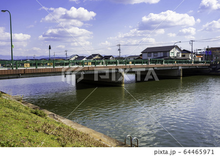 由良の街並み コナン大橋 鳥取県東伯郡北栄町 由良の街並み コナン大橋 鳥取県東伯郡北栄町 64465971