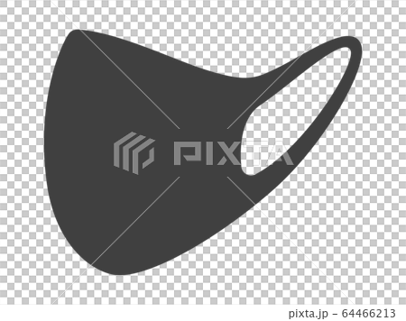 折りたたんだ黒マスクのイラストのイラスト素材