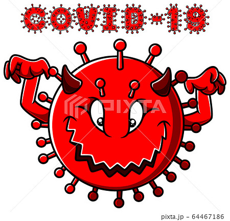 Angry Devil Corona virus character Angry Devil Corona virus character 64467186