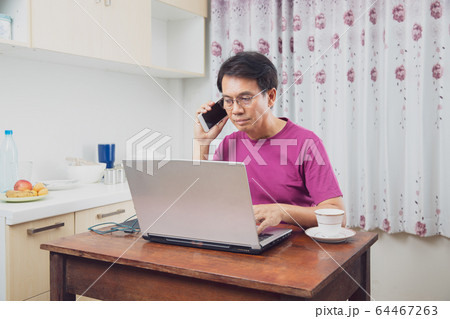 Male work at home to help protect infection of Male work at home to help protect infection of 64467263