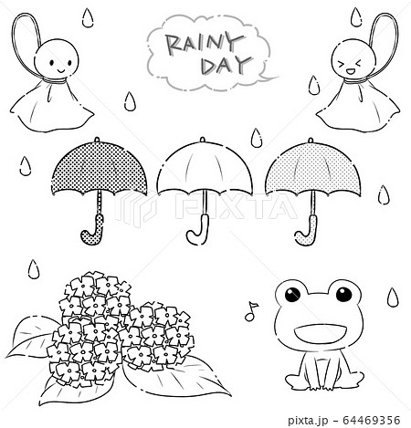 雨の日のイラスト素材