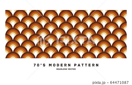 70年代 レトロモダンなシームレスパターン ベクターイラスト素材 壁紙 70年代 レトロモダンなシームレスパターン ベクターイラスト素材 壁紙 64471087