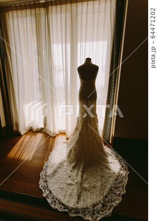 luxury wedding dress hang up indoors hotel luxury wedding dress hang up indoors hotel 64471202