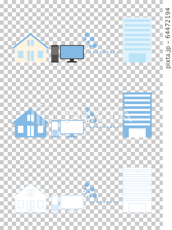 リモートワークのイラスト 64472194