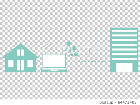 Illustration of telework Illustration of telework 64472403