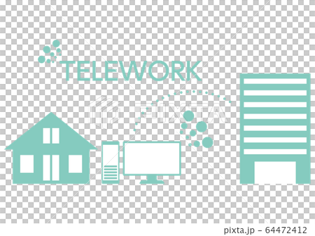 Illustration of telework - Stock Illustration [64472412] - PIXTA