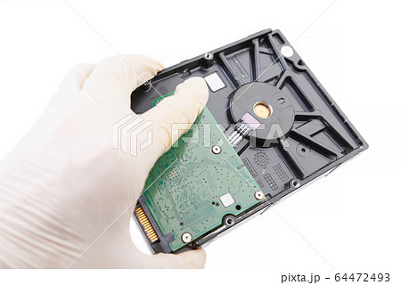 Internal computer hard drive repair in a specialized service center 64472493