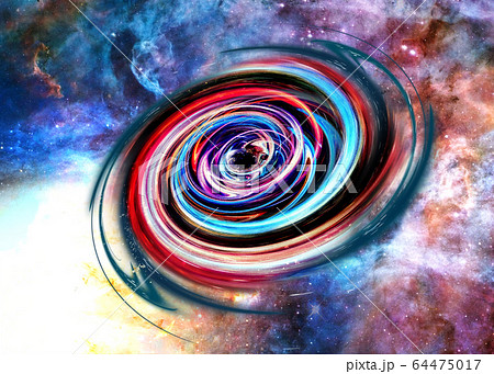 Deep space. Black hole in bright colours Deep space. Black hole in bright colours 64475017