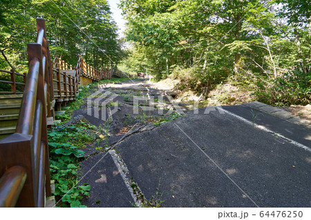 岩手県一関市　国道342号　岩手・宮城内陸地震の遺構　 64476250