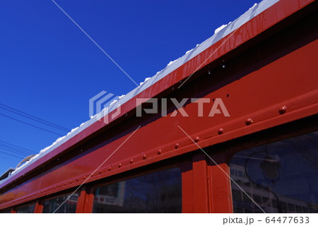 河口湖駅前のモ1形電車 64477633