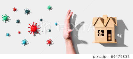 Protect your family from epidemic influenza and Coronavirus concept 64479352