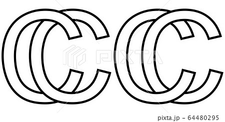 Logo sign cc, icon sign two interlaced letters C vector logo cc first capital letters pattern Logo sign cc, icon sign two interlaced letters C vector logo cc first capital letters pattern 64480295