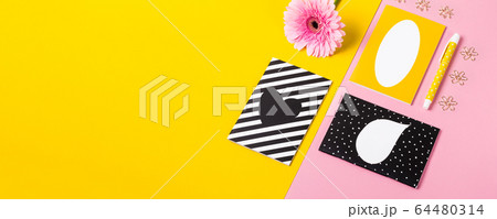 Set of notebooks and stylish stationery Set of notebooks and stylish stationery 64480314