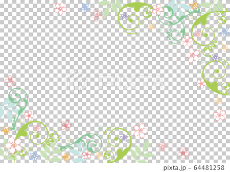 蔓草と花_フレーム 64481258