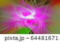 Fantasy fluid art background with dark green, orange and pink  64481671