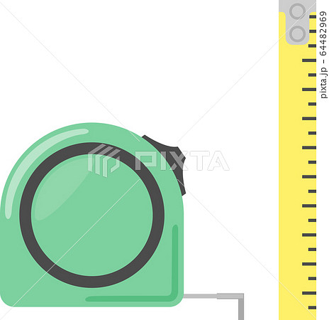 メジャー 巻き尺 のイラスト素材