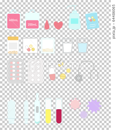 Blood donation illustration set 64486065