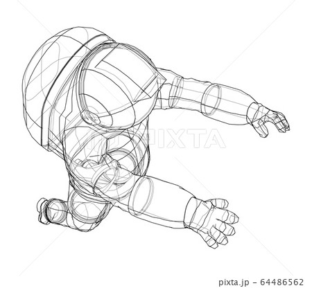 Astronaut concept. Vector rendering of 3d Astronaut concept. Vector rendering of 3d 64486562