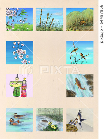 デジタルペンで描く日本の四季墨絵続編春 デジタルペンで描く日本の四季墨絵続編春 64487866