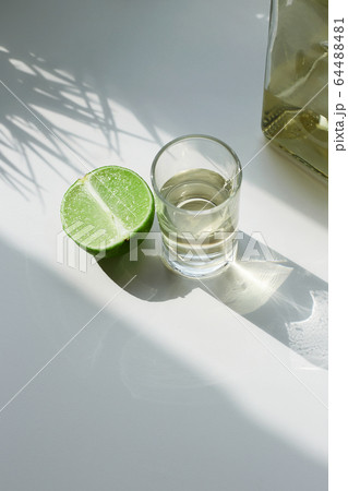 tequila and lime in sunny Day. strong drinks still 64488481