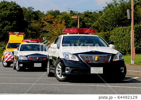 埼玉県警察本部 高速隊 クラウン パトカーの写真素材
