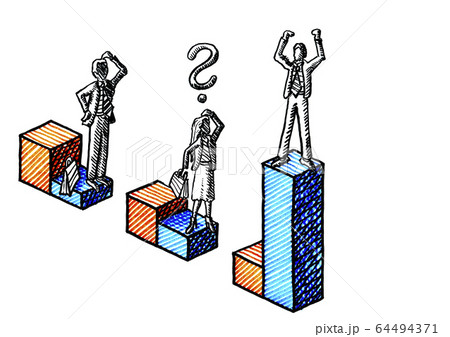 Male Investor Outdoing Female And Male Rival Male Investor Outdoing Female And Male Rival 64494371