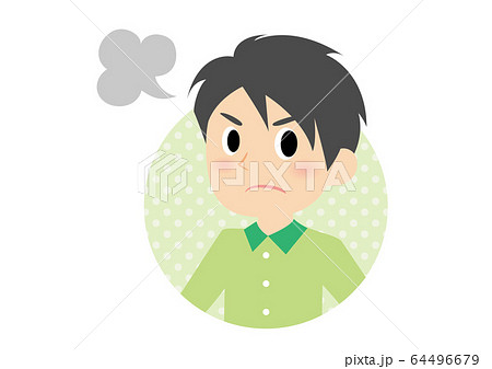 男性の表情　怒る 64496679