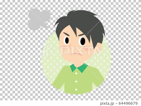 男性の表情　怒る 64496679