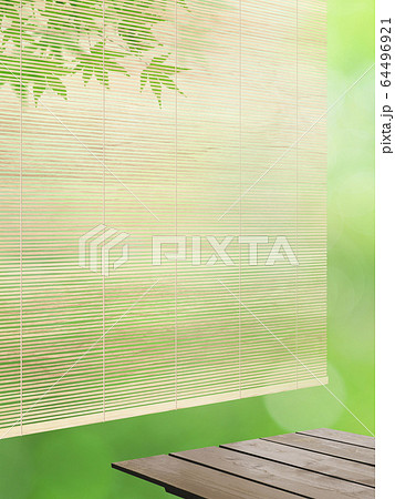 背景 日本の夏 縁側のイラスト素材