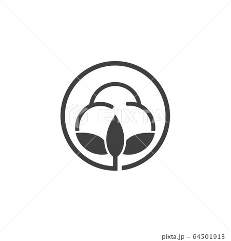 Cotton flower vector icon template 64501913