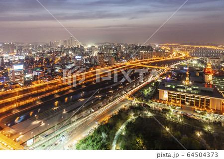 夜景 漢江 道路 64504373