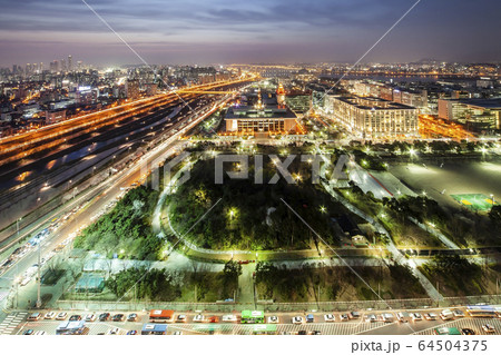 夜景 漢江 道路 64504375