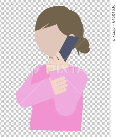 スマートフォンで電話をする若い女性 64504636