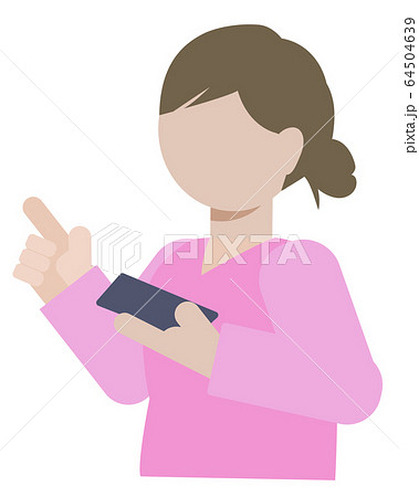 スマートフォンを操作する若い女性 64504639