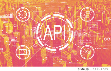 API - application programming interface concept with the New York City API - application programming interface concept with the New York City 64504789