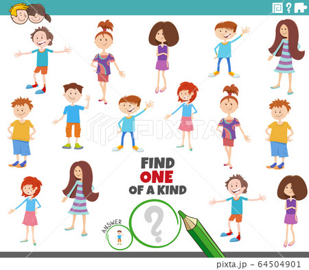one of a kind task with children characters one of a kind task with children characters 64504901