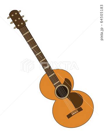 アコースティックギターのイラスト素材