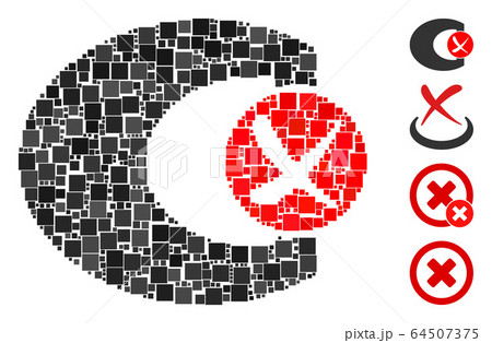 Square Standard Control Failed Icon Vector Collage 64507375