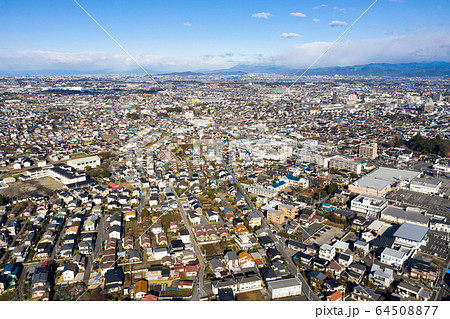 群馬県 館林市 堀工町 上空　2020春 空撮 64508877